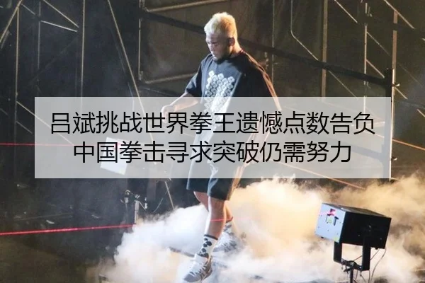 吕斌挑战世界拳王遗憾点数告负 中国拳击寻求突破仍需努力