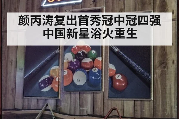 颜丙涛复出首秀冠中冠四强 中国新星浴火重生